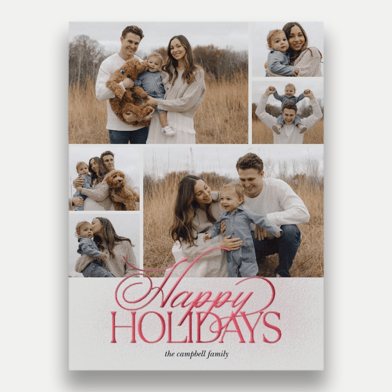 Elegant Trio Holiday Card