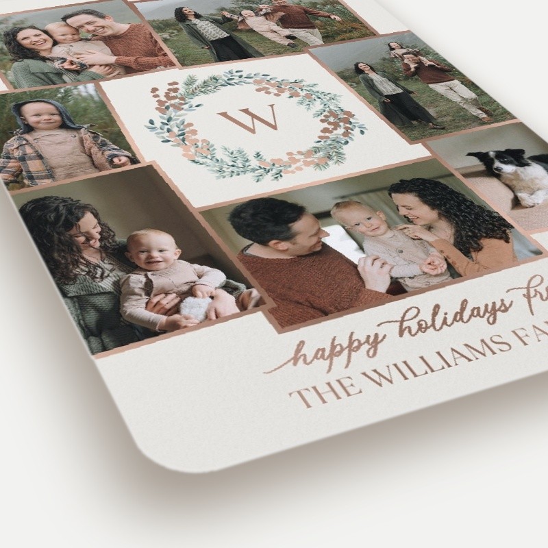 Wreath Monogram Holiday Card