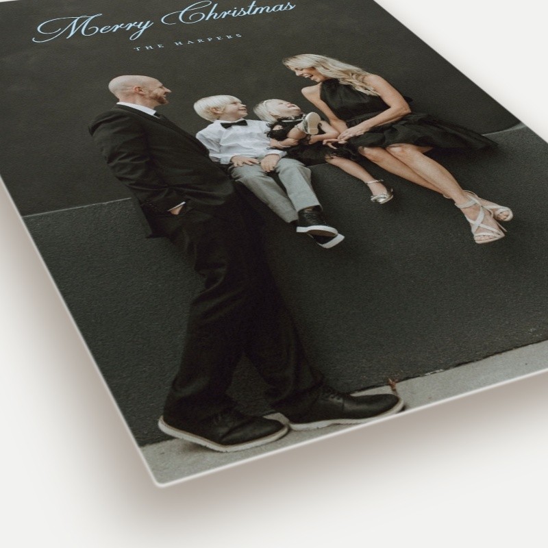 Upscale Script Holiday Card