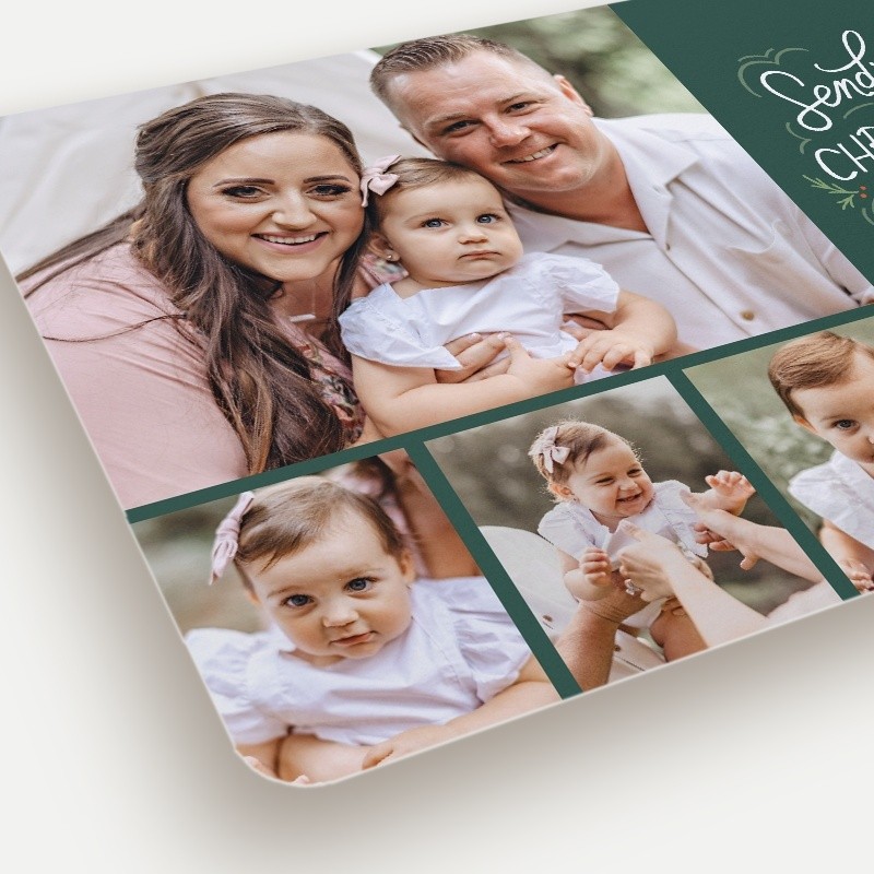 Cheerful Grid Holiday Card