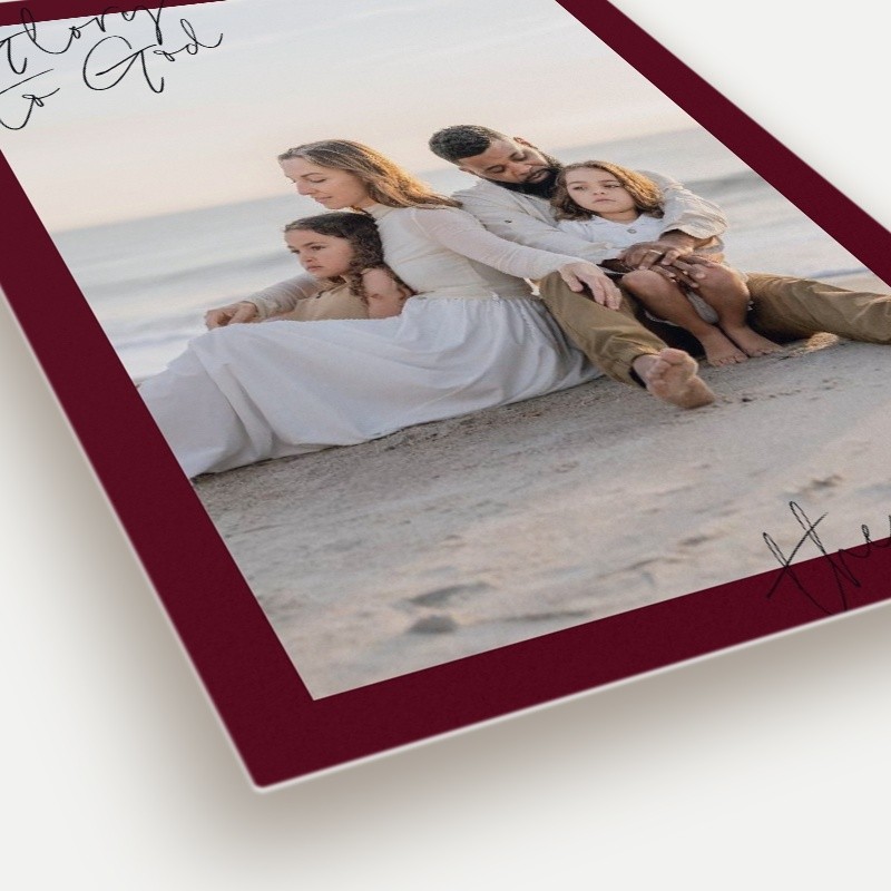 Signature Script Religious Christmas Card