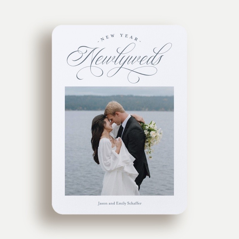 Flourished Newlyweds New Year's Card