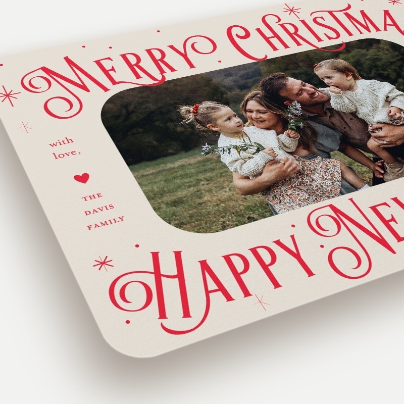 Ornate Serif Holiday Card
