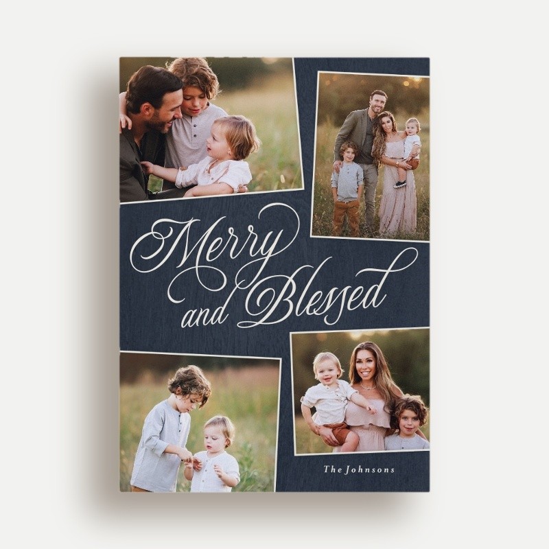 Merry Blessed Religious Christmas Card