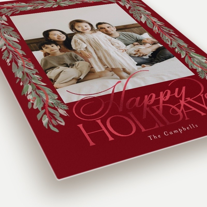 Draped Garland Holiday Card