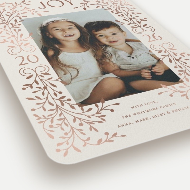 Foil Botanical Joy Holiday Card