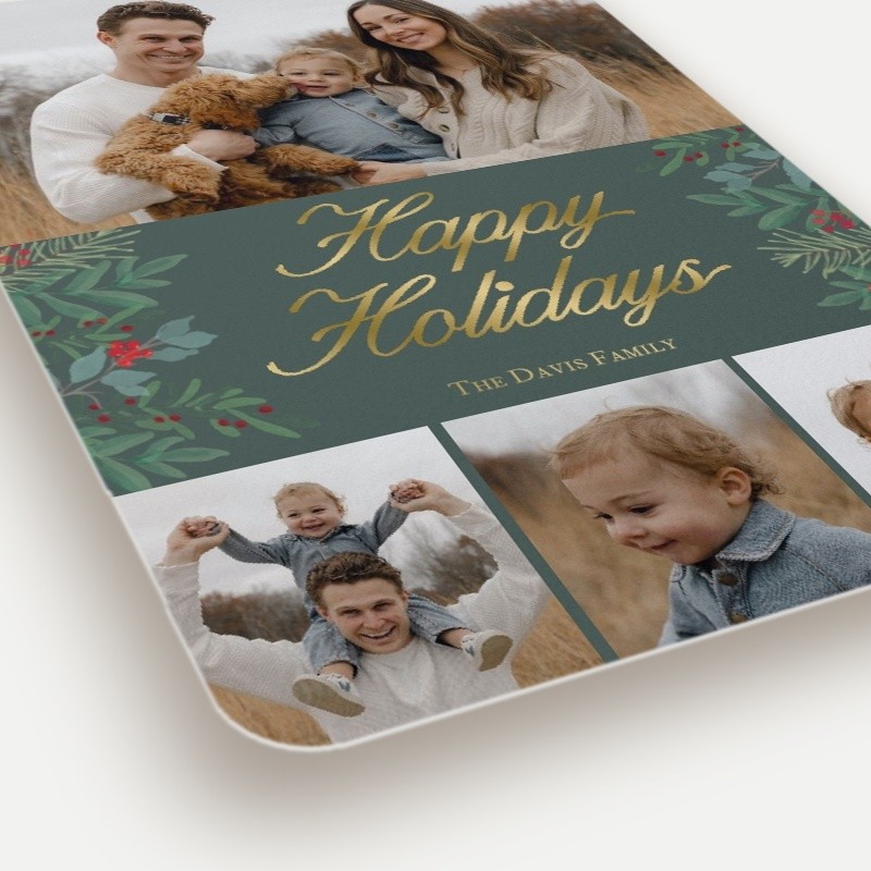 Script Banner Holiday Card