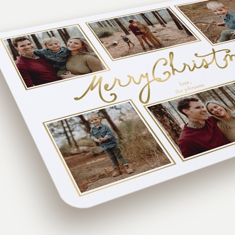 Framed Six Holiday Card