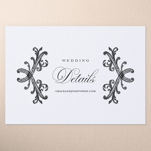 Black Wedding Insert Cards