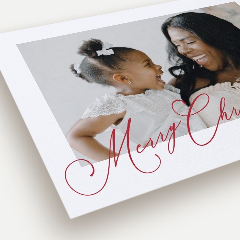 Swept Script Holiday Card
