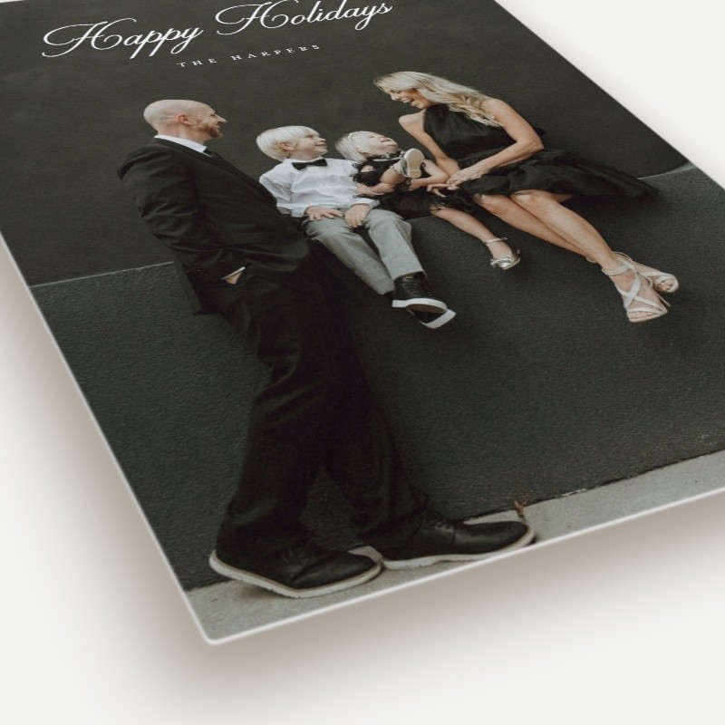 Upscale Script Holiday Card