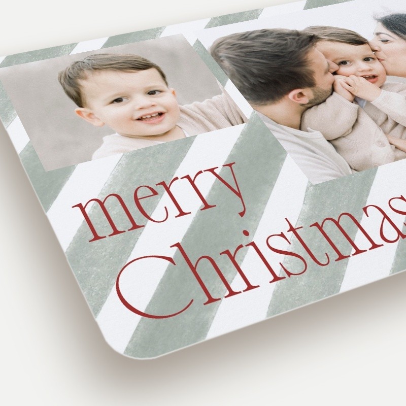 Diagonal Stripe Holiday Card