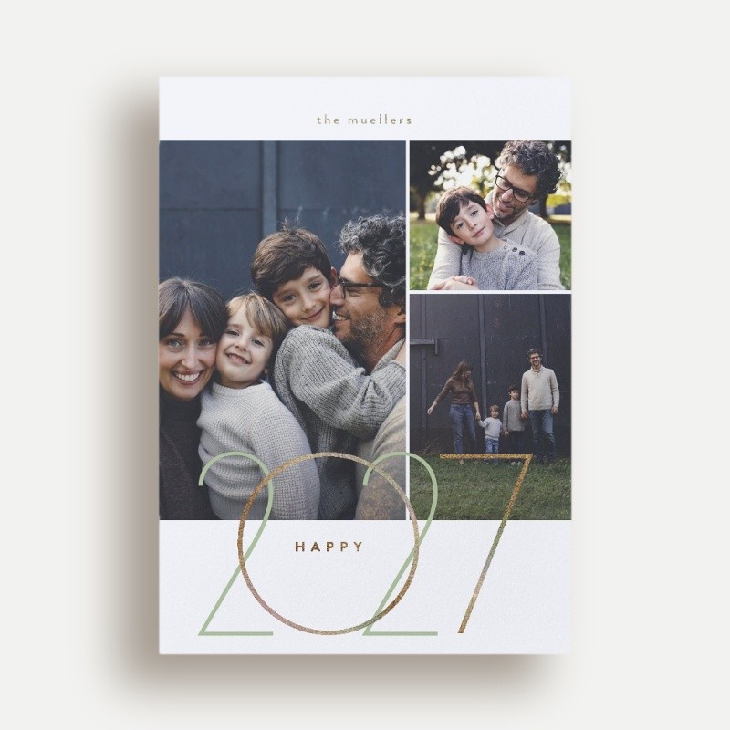 Chic Shimmer New Year's Card