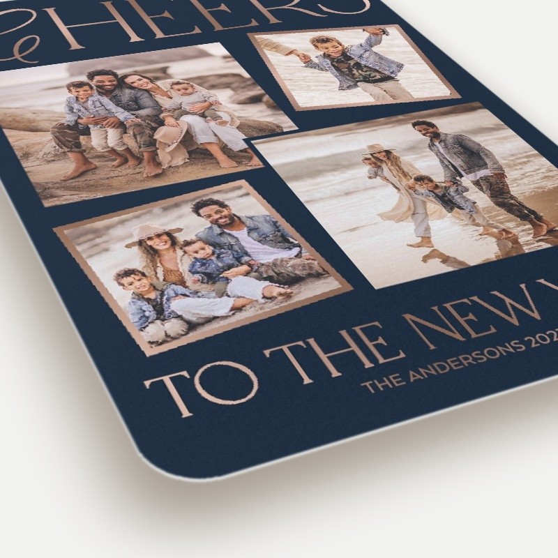 Elegant Cheers New Year's Card