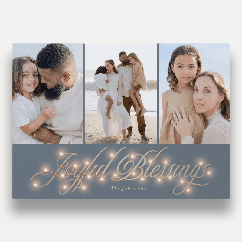 Glowing Flourish Holiday Card