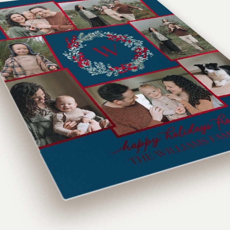 Wreath Monogram Holiday Card