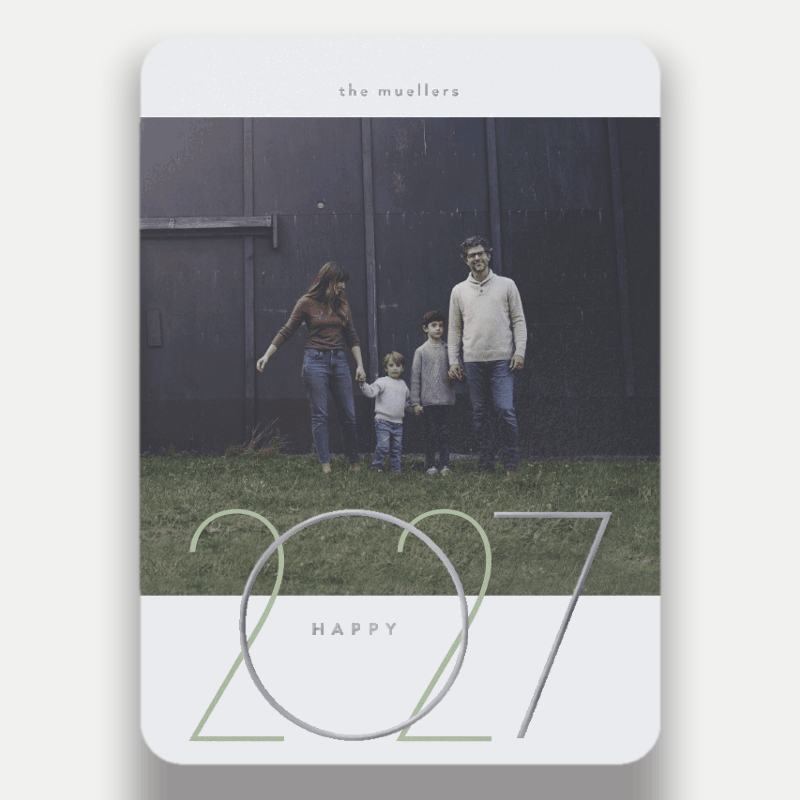 Chic Shimmer New Year's Card