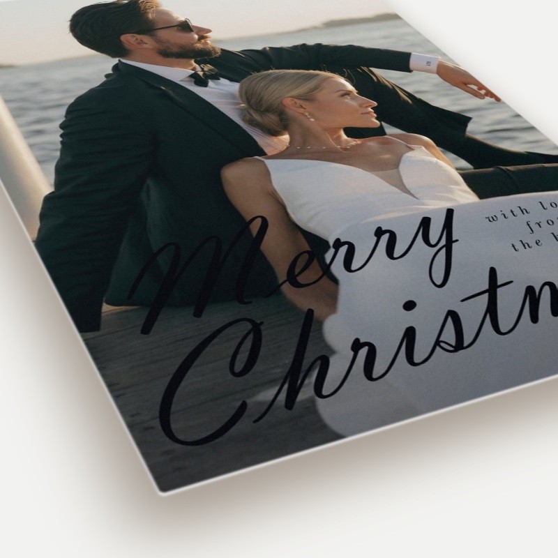 Oversized Script Holiday Card