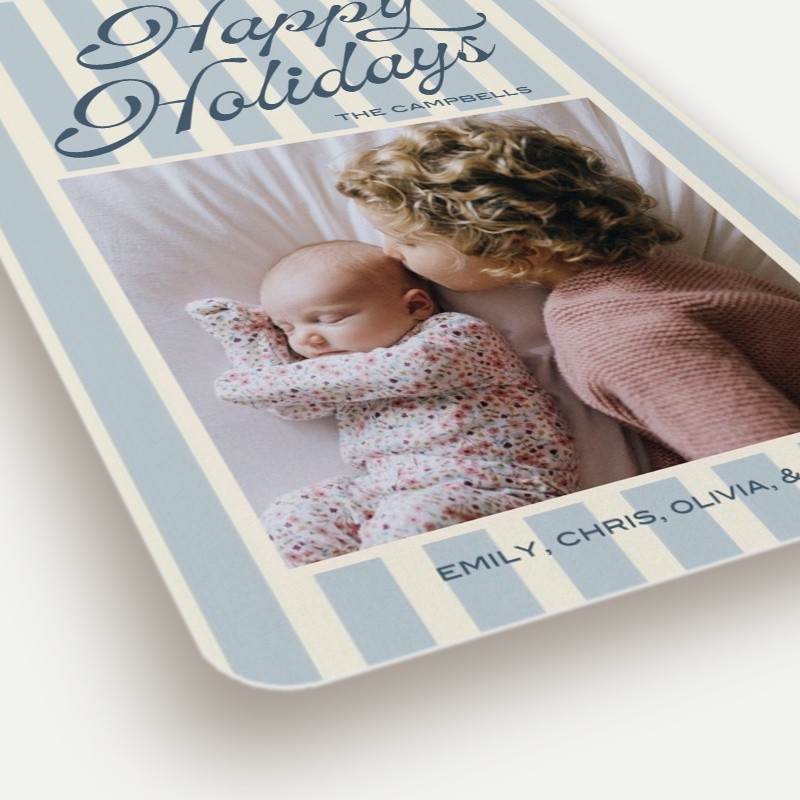 Retro Stripes Holiday Card