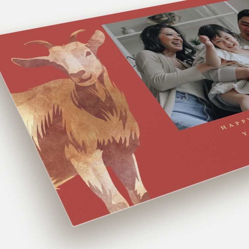 Goat New Year Lunar New Year Card