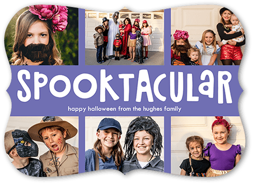 Delightful Spooktacular 5x7 Purple  Halloween Card