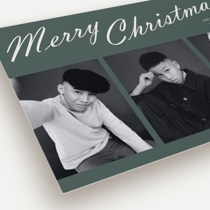 Bold Script Holiday Card