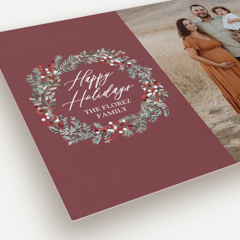 Berry Wreath Holiday Card
