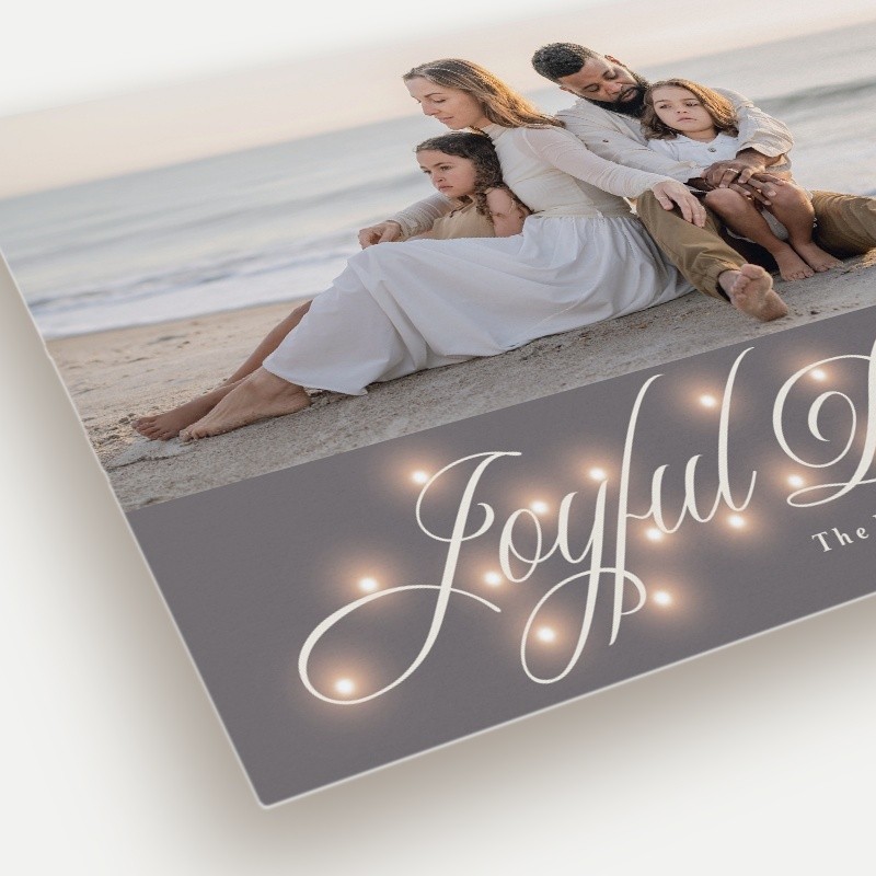 Lights Script Holiday Card