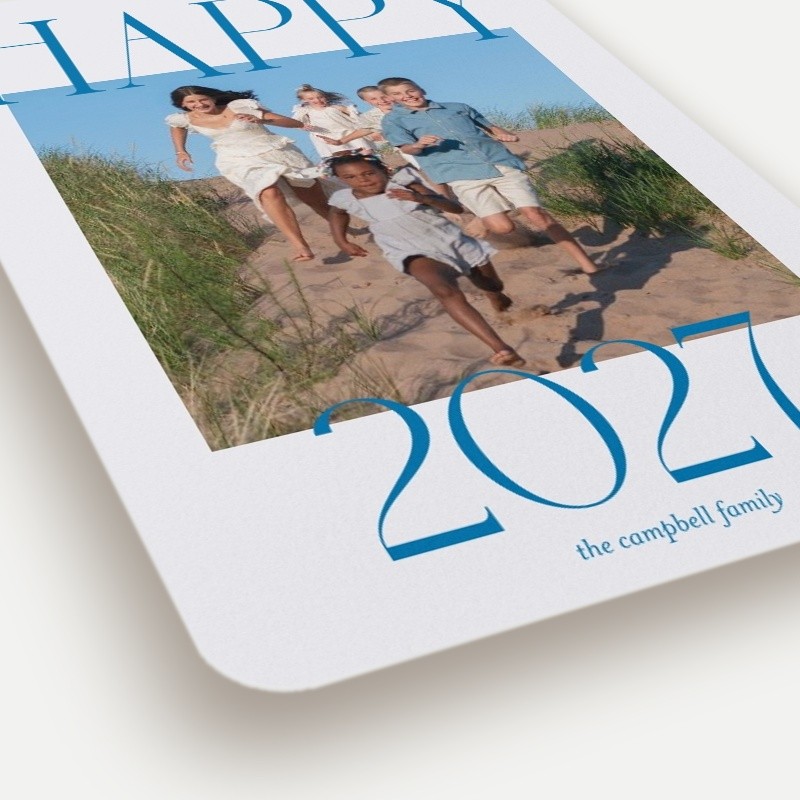 Oversized Serif New Year's Card