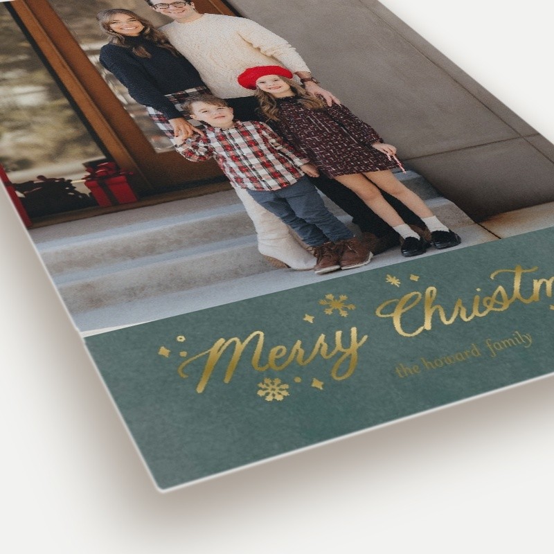 Snowflake Script Holiday Card