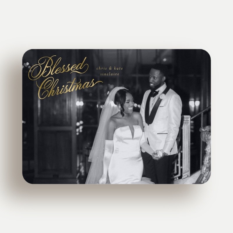 Sweeping Script Holiday Card