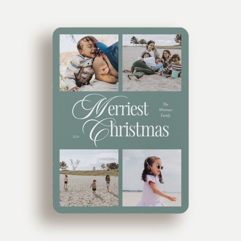 Stacked Script Holiday Card