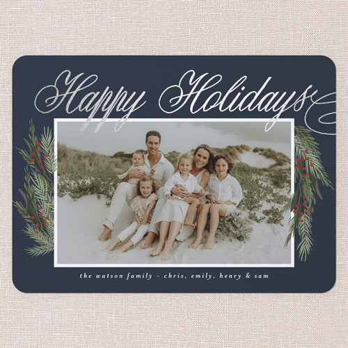 Silver Foil Holiday Card