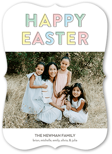 Simple Lettering 5x7 White  Easter Card