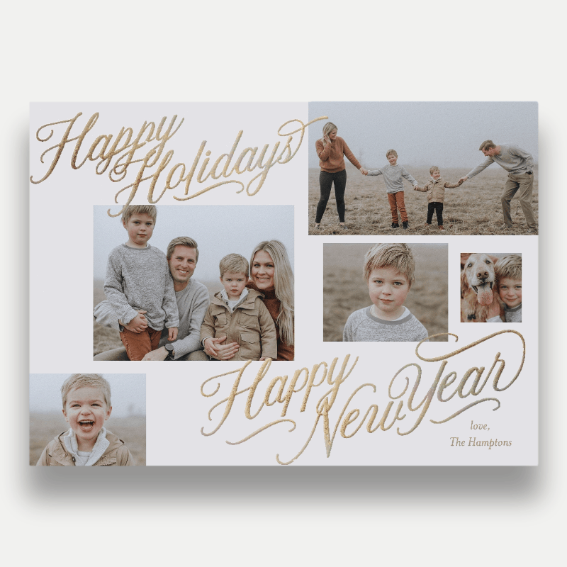 Calligraphy Collage Holiday Card