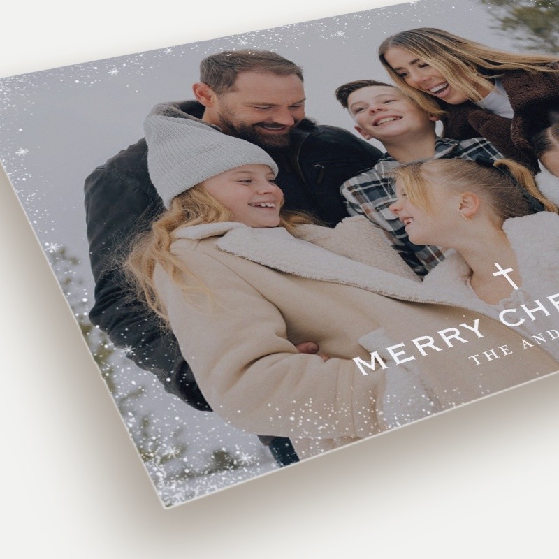 Faithful Flurry Religious Christmas Card