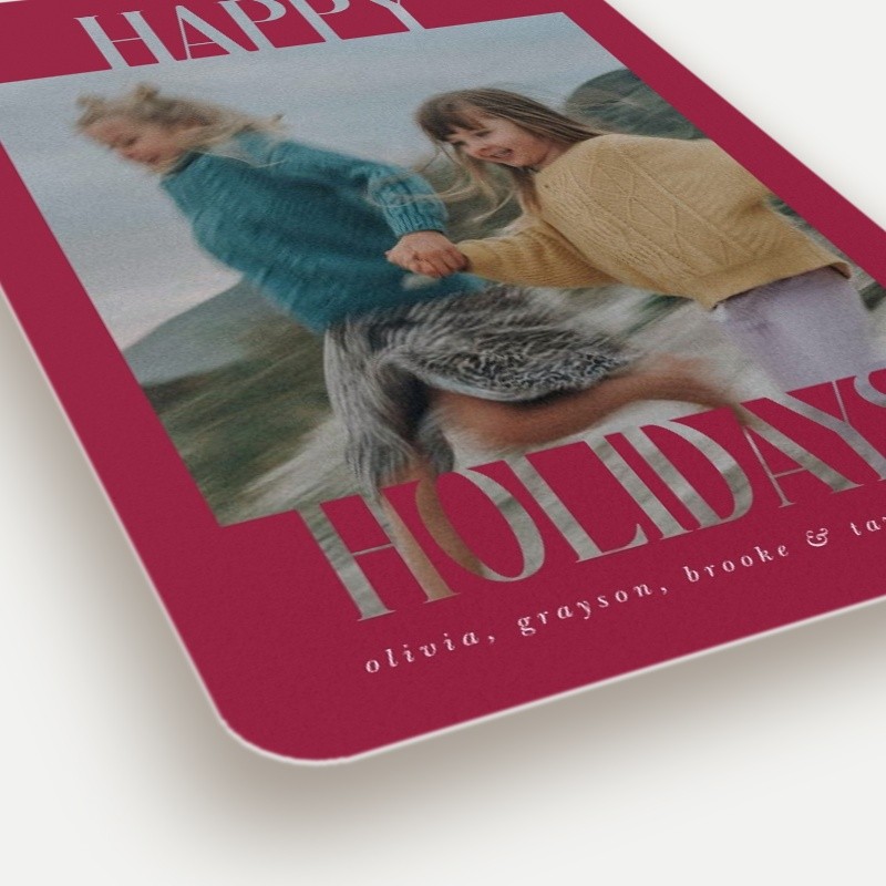 Bold Knockout Holiday Card