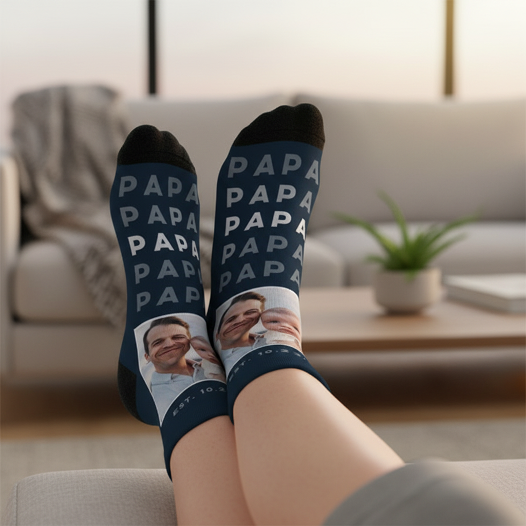 Text Repeat Custom Socks Text Repeat 3.5x14 Black Custom Socks