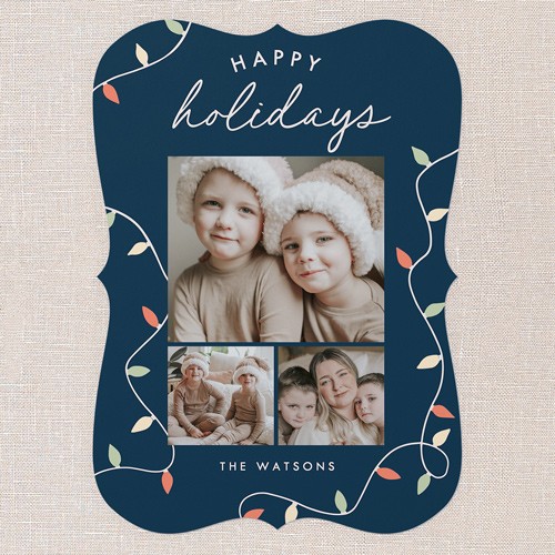 All The Lights 5x7 Blue  Holiday Card