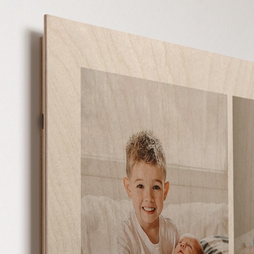 Round We Go 16x20 White  Wood Print