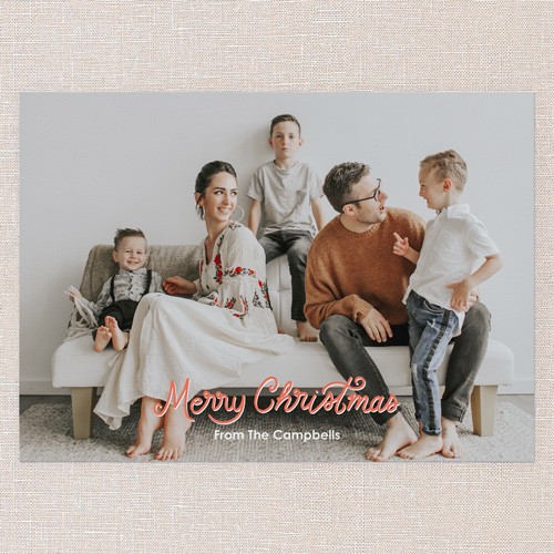 Playful Pizazz 5x7 White  Holiday Card