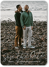 A Sentimental Date 5x7 Foil Stamped