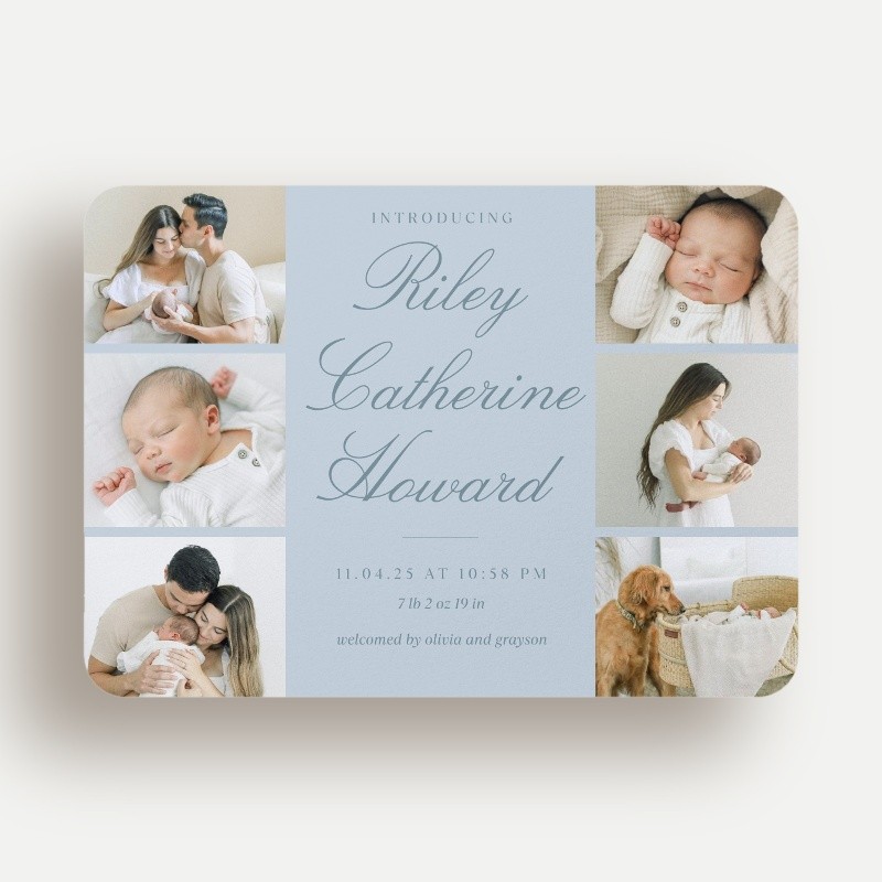 Elegant Announcement Birth Announcement