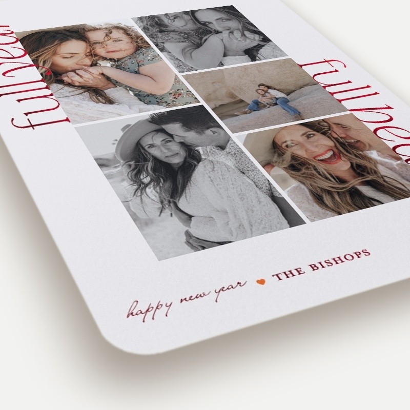 Vertical Script New Year's Card