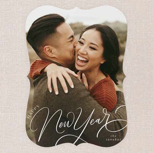 Feeling Fancy 5x7 White  Holiday Card