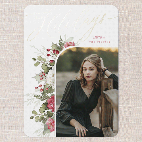 Gold Foil Personalized Holiday Cards