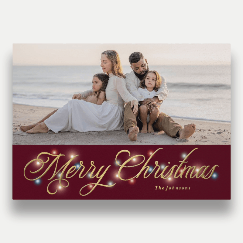 Glowing Flourish Holiday Card