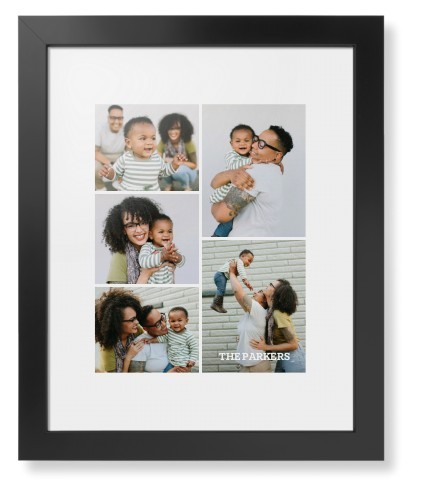 Framed Prints: Gallery of Five Portrait Black Contemporary Frame White Top Mat 11x14 5+ Photos Shutterfly