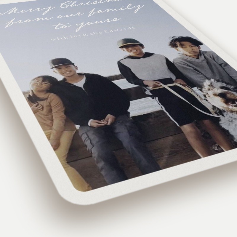 Script Greeting Holiday Card