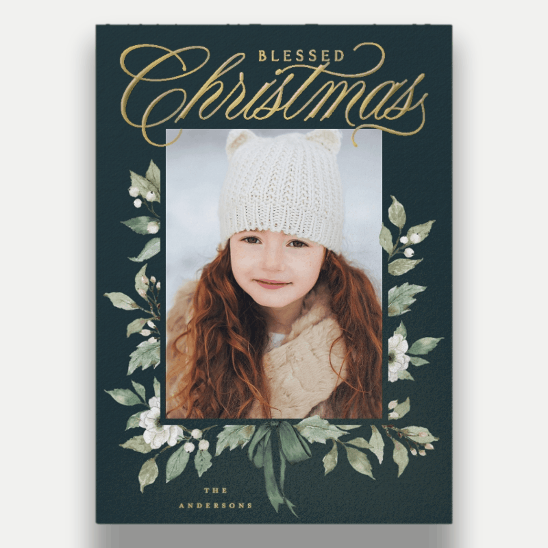 Botanical Bow Holiday Card
